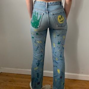 Painted High Waisted Gap Jeans